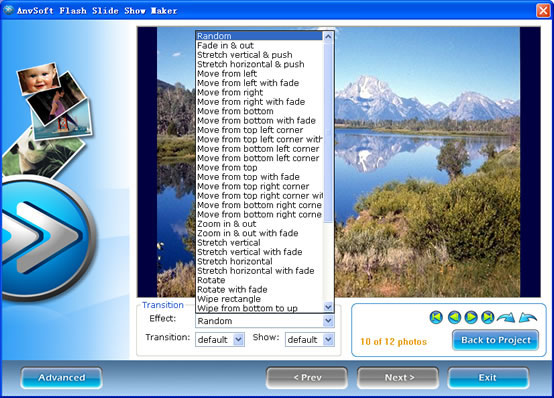 slide show creator for the internet -  flash slide shows -picture animation generator